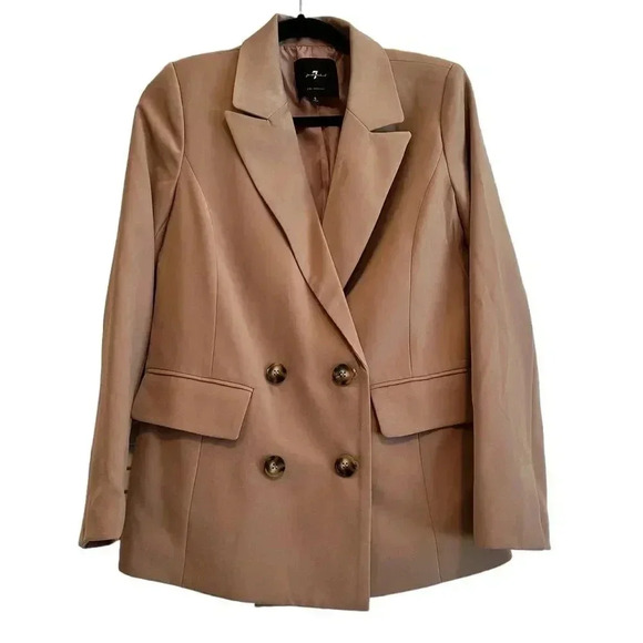 7 For All Mankind Jackets & Blazers - 7 for all mankind, blush/nude double breasted blazer